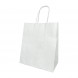 Пакет бумажный белый с крученой ручкой 80г/м2 размер 22*25*12см уп 10шт