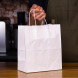 Пакет бумажный белый с крученой ручкой 80г/м2 размер 22*25*12см уп 10шт