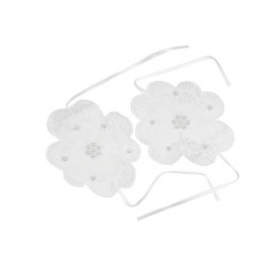 Декор на бокалы Кружевные цветы уп. 2шт