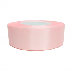 Лента атласная пудрово-розовая размер 2,5см*23м