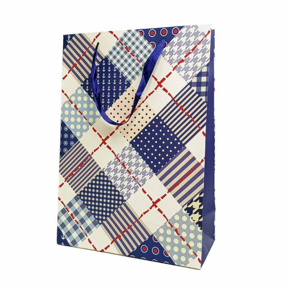 Пакет ЛЮКС Клетка Тартан размер 22*31*10см