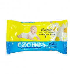 Салфетки влажные OZONE для детей с ромашкой 40шт