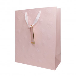 Пакет ЛЮКС Розы с тиснением размер 26*32*12см