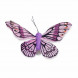 Бабочка на прищепке фиолетовая размер 8см