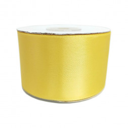 Лента атласная лимонная темная размер 5см*23м