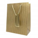 Пакет ЛЮКС однотонный с золотой полоской размер 18*23*10см