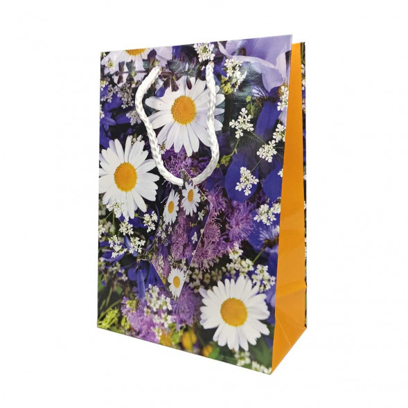 Пакет ламинированный Цветы 14*20*7см 