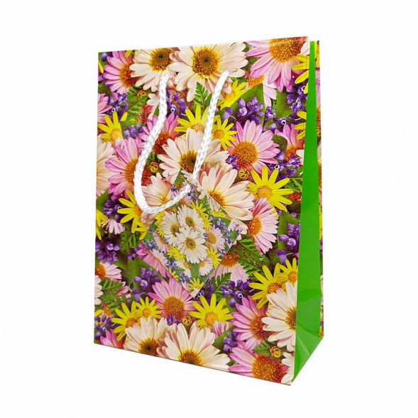 Пакет ламинированный Цветы 14*20*7см 