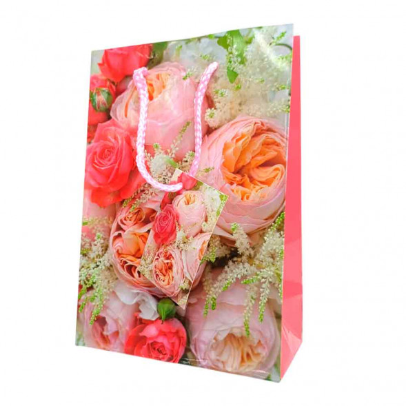 Пакет ламинированный Цветы 14*20*7см 