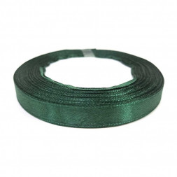 Лента атласная темно-зеленая размер 1см*23м