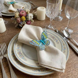 Бабочка на прищепке голубая размер 8см