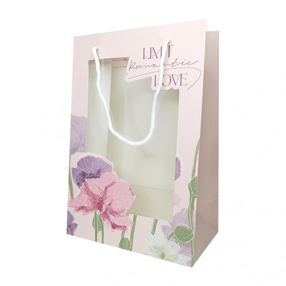 Пакет ЛЮКС Флора с окном размер 24*14*35см