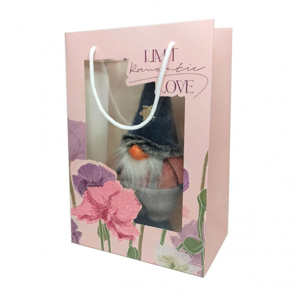 Пакет ЛЮКС Флора с окном размер 24*14*35см