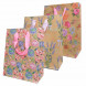 Пакет крафт Цветы размер 18*23*10см