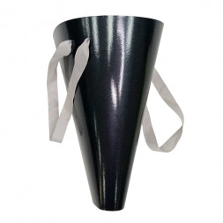 Плайм-пакет для цветов Глянец черный размер D-17см Н-29см