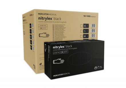 Перчатки нитрил Nitrylex PF черные 50 пар S, M, L