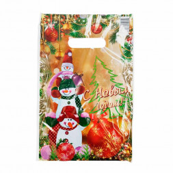 Пакет вырубной ПВД Три снеговика 20*30см 35 мкм 100шт