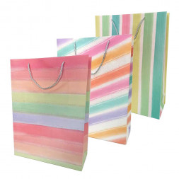 Пакет ЛЮКС Радуга с блеском размер 26*32*12см