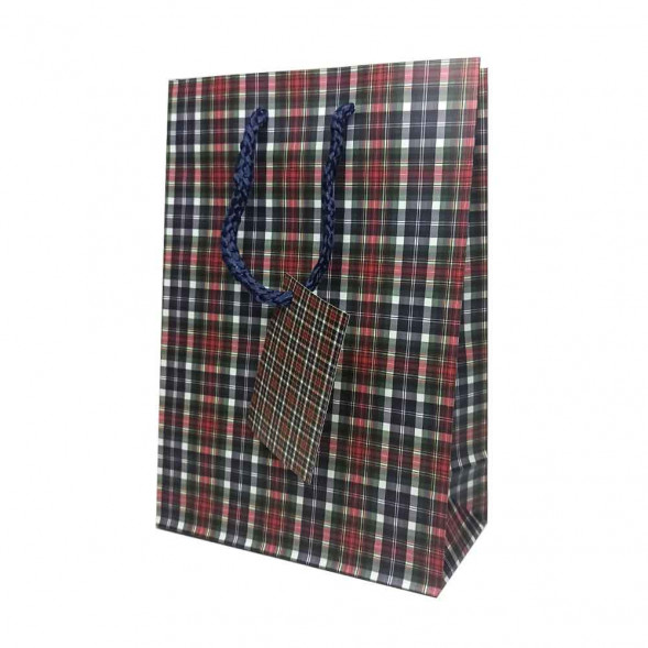 Пакет матовый бумажный МЭН+клетка размер 14*20*10см