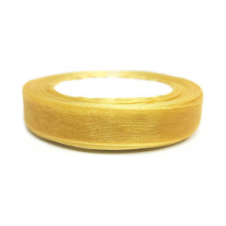 Лента органза бежевая 1,5см*22м