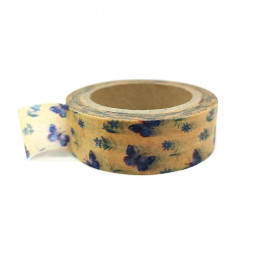 Скотч декоративный Бабочки размер 1,5см*10м