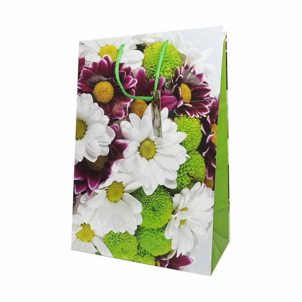 Пакет ламинированный Цветы размер 26*38*15см