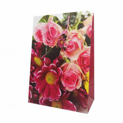Пакет ламинированный Цветы размер 26*38*15см