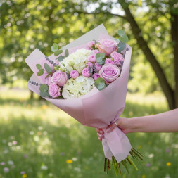 Пленка в рулоне Лак пастель розово-сиреневая размер 59см 180гр