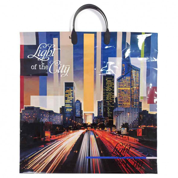 Пакет с пластмассовыми ручками Light of the sity