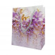 Пакет ЛЮКС Цветы с блестками размер 12*15*7см