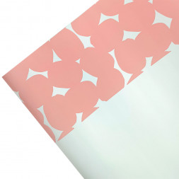 Пленка в рулоне матовая Монпансье белая размер 58см*10м 65мкм