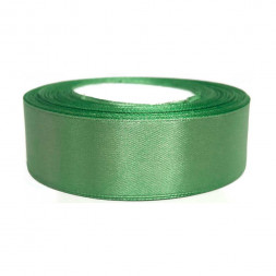 Лента атласная зеленый шалфей размер 2,5см*23м