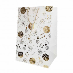 Пакет ЛЮКС НГ С Новым годом с золотым тиснением размер 36*54*30см