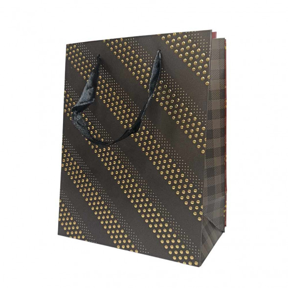 Пакет ЛЮКС Клепки золотые размер 18*23*10см