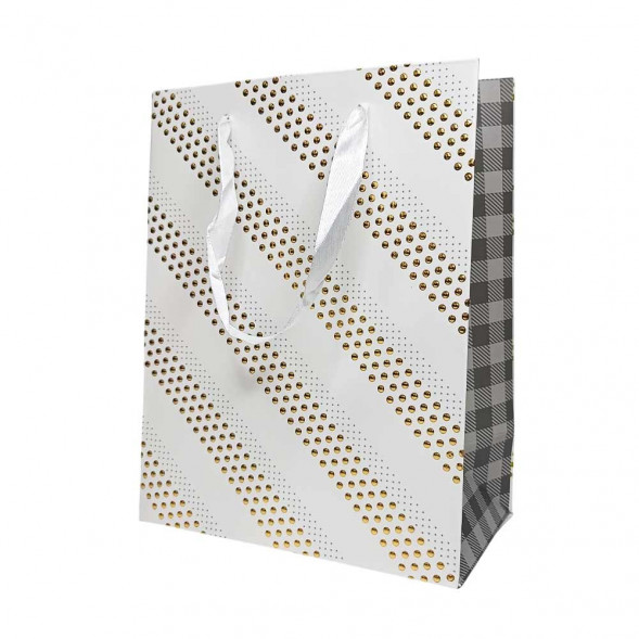 Пакет ЛЮКС Клепки золотые размер 18*23*10см