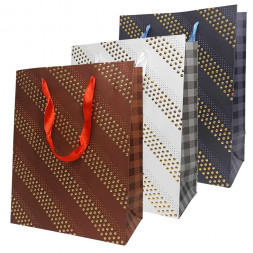 Пакет ЛЮКС Клепки золотые размер 18*23*10см