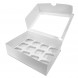 Коробка под капкейки на 12шт с окном белая размер 330*250*100мм