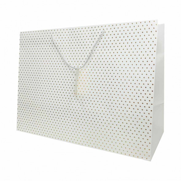 Пакет ЛЮКС Золотые точки размер 54*40*24см