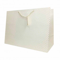Пакет ЛЮКС Золотые точки размер 54*40*24см
