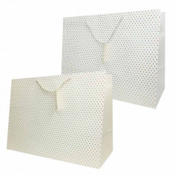 Пакет ЛЮКС Золотые точки размер 54*40*24см