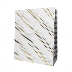 Пакет ЛЮКС Клепки золотые размер 26*32*12см