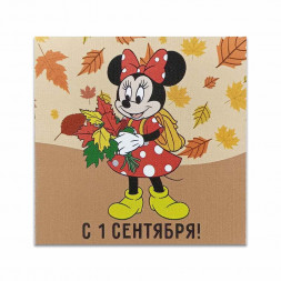Мини-открытка 1 сентября Минни №3 7*7см