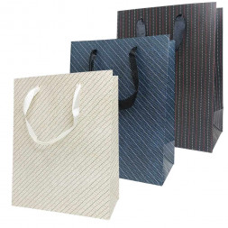 Пакет ЛЮКС Косая полоска размер 18*23*10см