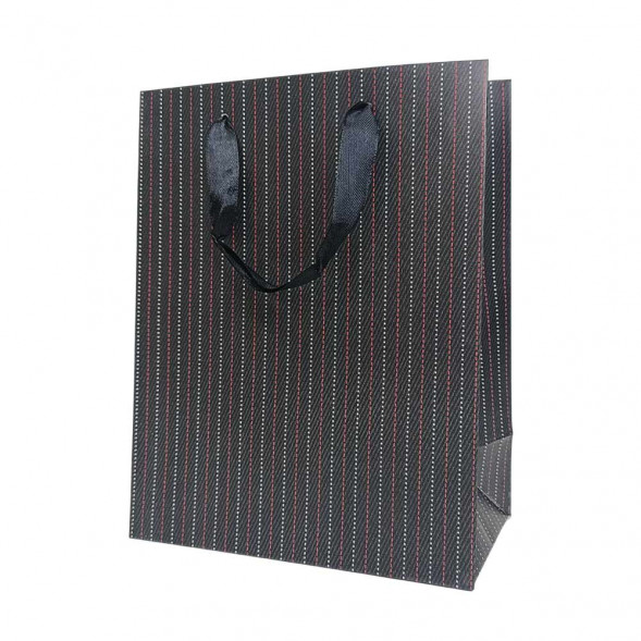 Пакет ЛЮКС Косая полоска размер 18*23*10см