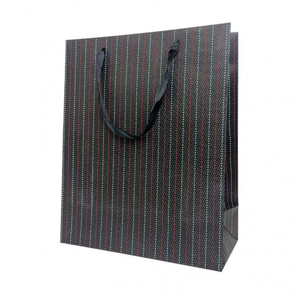 Пакет ЛЮКС Косая полоска размер 26*32*12см