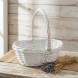 Корзина овальная белая ива в 2-х размерах