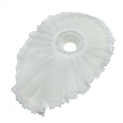 Манжетка для букета овальная белая Каскад размер 33*23см
