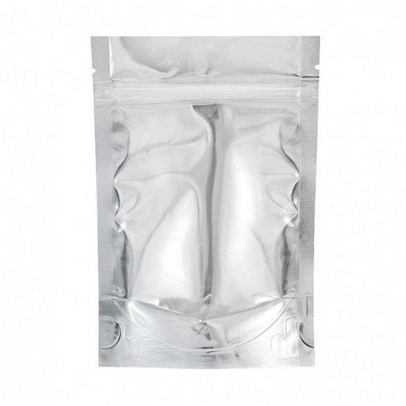 Дой-пак серебро с прозрачной стенкой c замком zip-lock 135*200+(35+35) уп 10шт