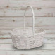 Корзина овальная белая ива в 3-х размерах арт 8827466