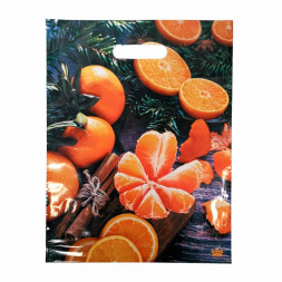 Пакет вырубной ПВД Дольки мандарина 31*40см 60 мкм 50шт